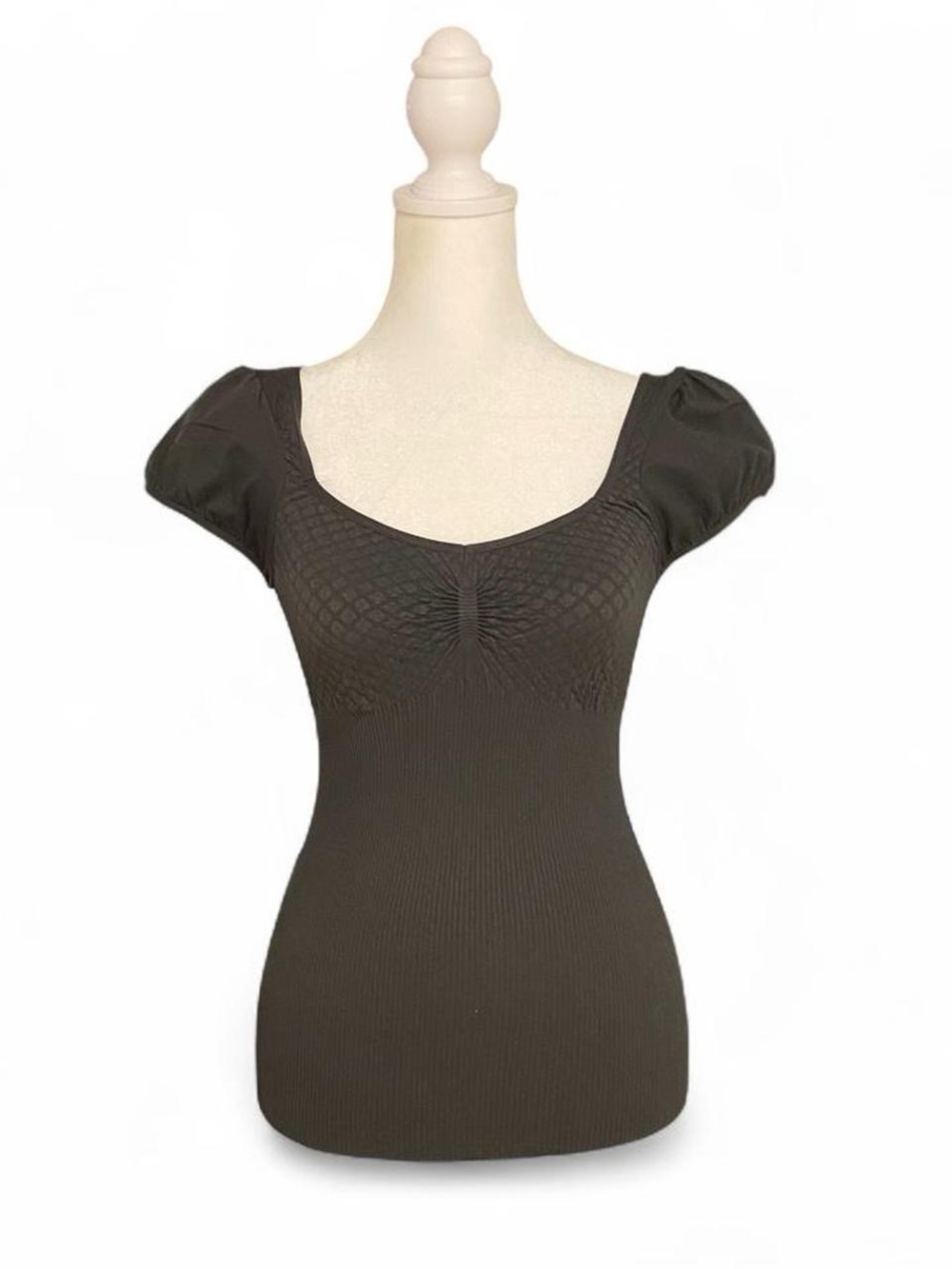 Y2K M U.S.A Grey Babydoll Top
